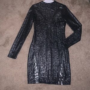 Sexy black long sleeve Bebe dress